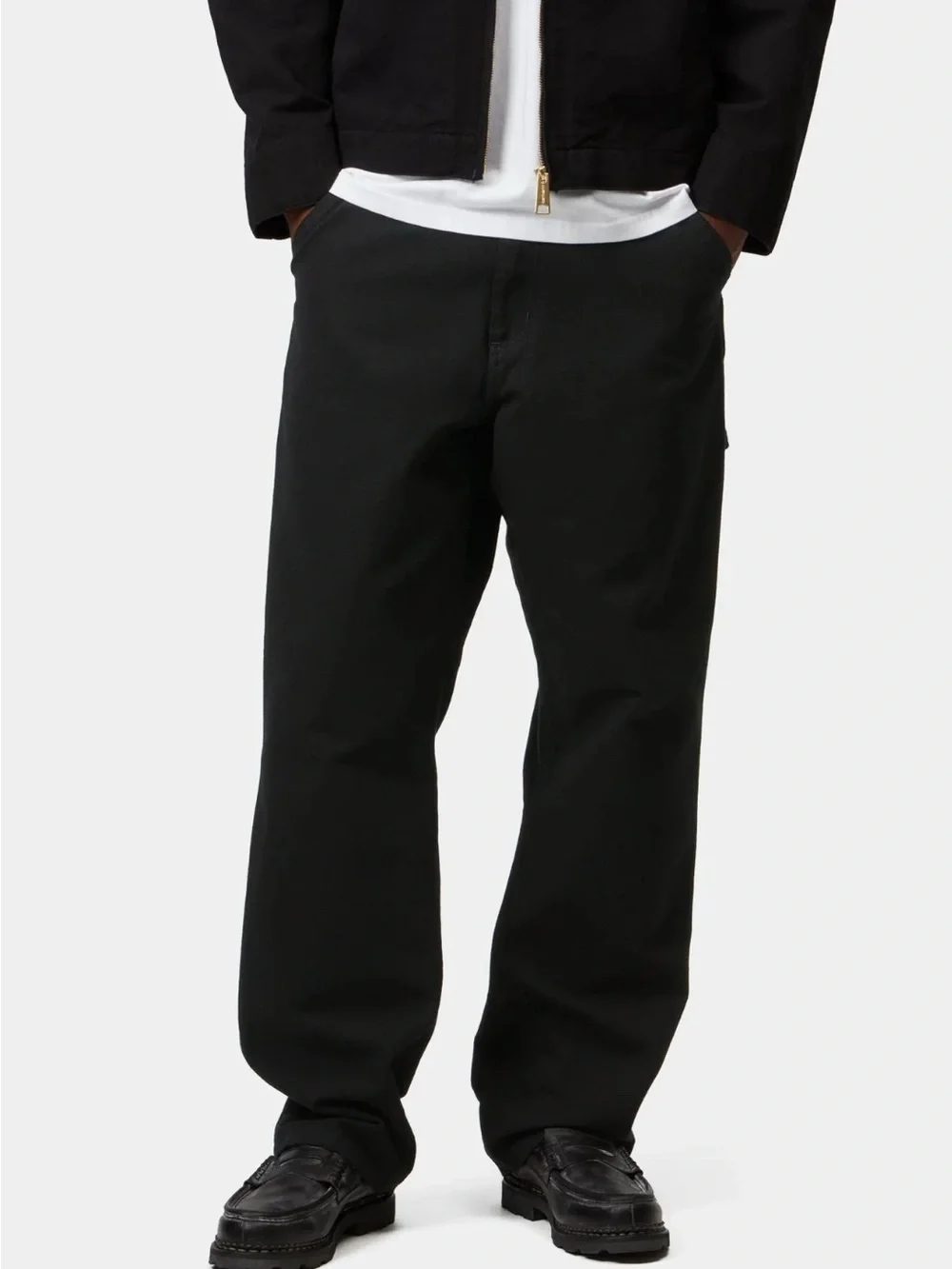 Carhartt WIP Black Single Knee Straight-Leg Pants